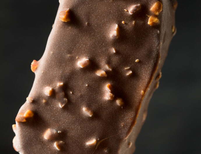 Frozen Chocolate Covered Ice Cream Bars with Nuts